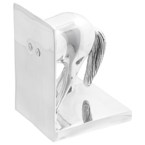 vidaXL Bokstöd 2 pcs Silver 11 x 14 x 25 cm Aluminium