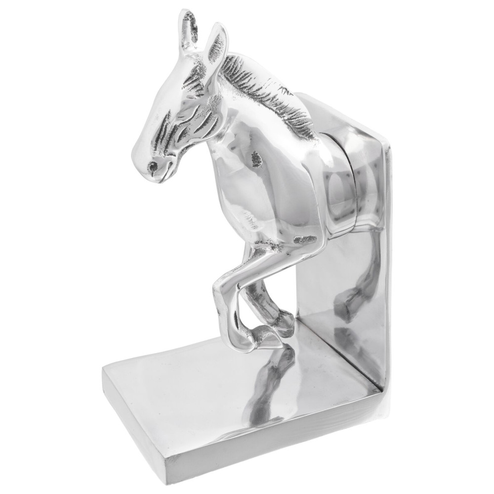 Produktbild för Bokstöd 2 pcs Silver 11 x 14 x 25 cm Aluminium