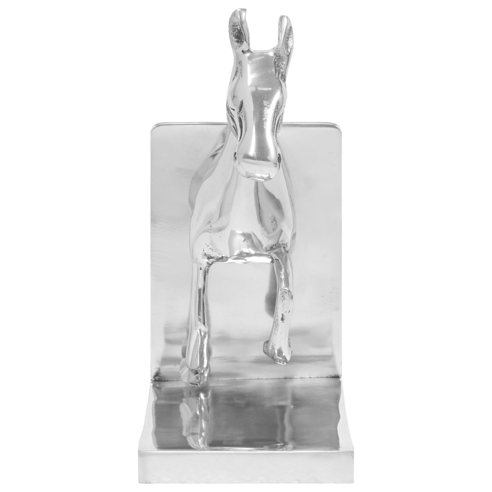 Produktbild för Bokstöd 2 pcs Silver 11 x 14 x 25 cm Aluminium