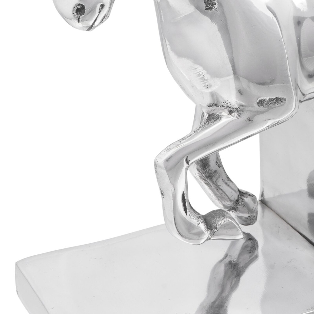 Produktbild för Bokstöd 2 pcs Silver 11 x 14 x 25 cm Aluminium