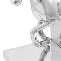 Produktbild för Bokstöd 2 pcs Silver 11 x 14 x 25 cm Aluminium