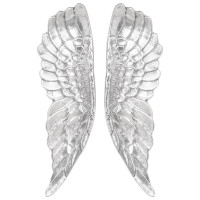 Produktbild för Vingskulptur 2 pcs Silver 31 x 5 x 91 cm Aluminium