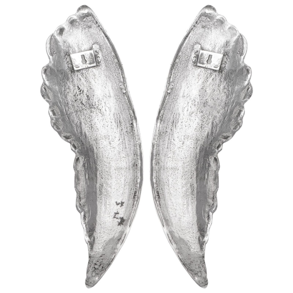 Produktbild för Vingskulptur 2 pcs Silver 31 x 5 x 91 cm Aluminium