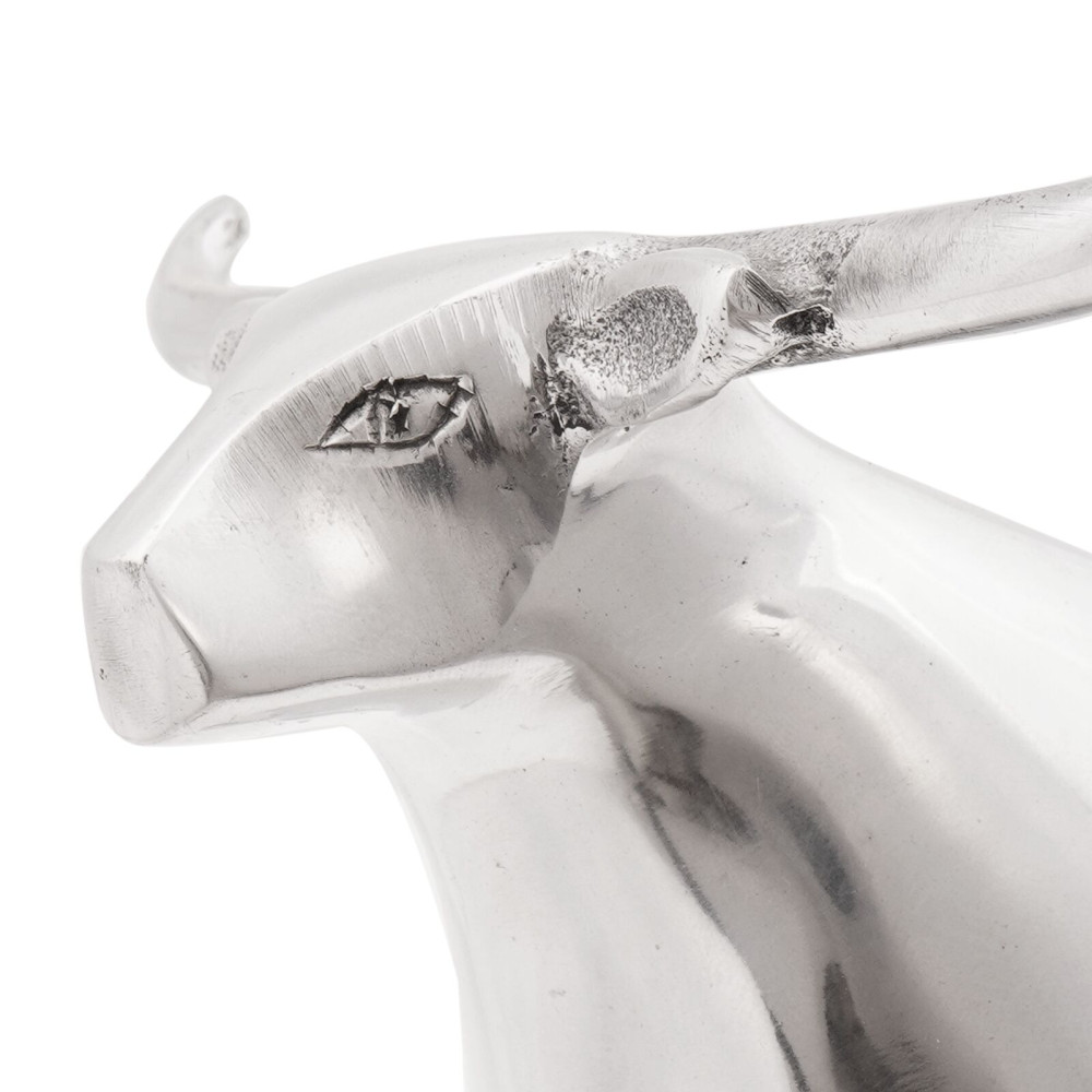 Produktbild för Tjurskulptur Silver 20 x 17 x 23 cm Aluminium