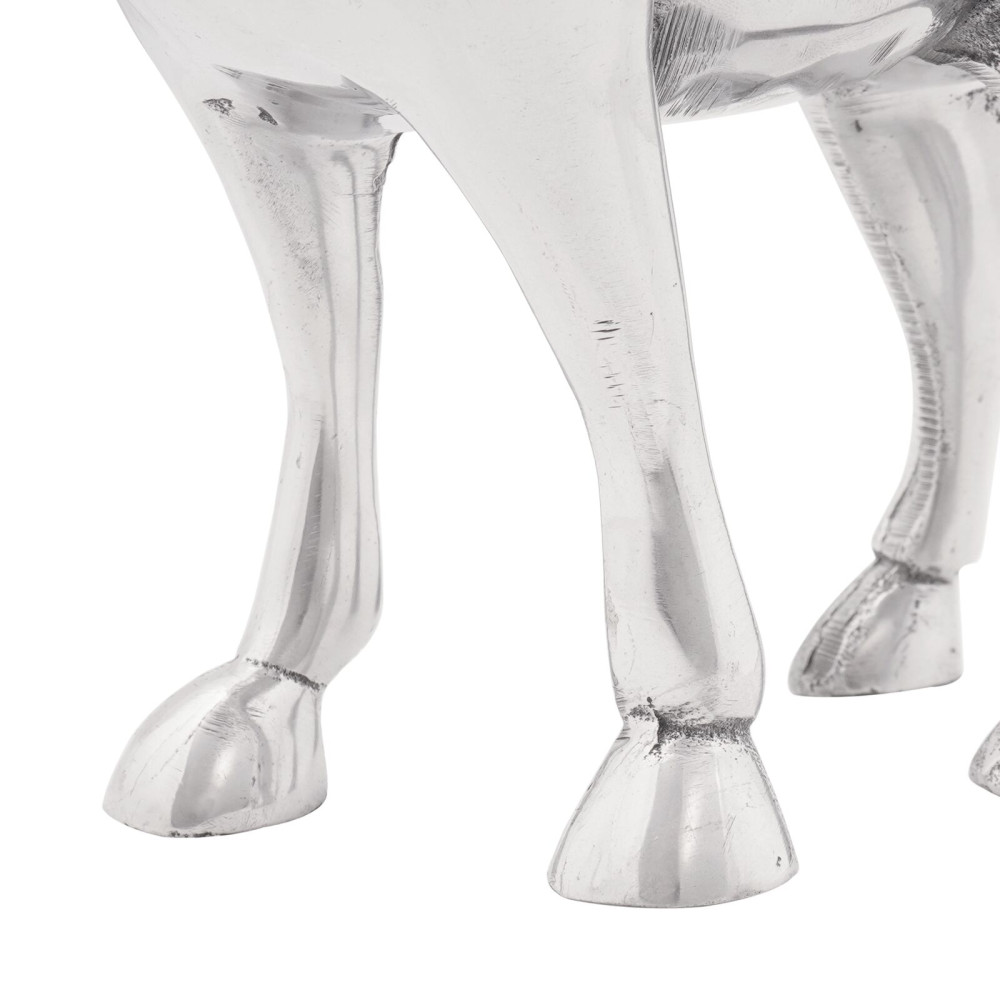 Produktbild för Tjurskulptur Silver 20 x 17 x 23 cm Aluminium