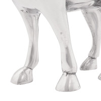 Produktbild för Tjurskulptur Silver 20 x 17 x 23 cm Aluminium