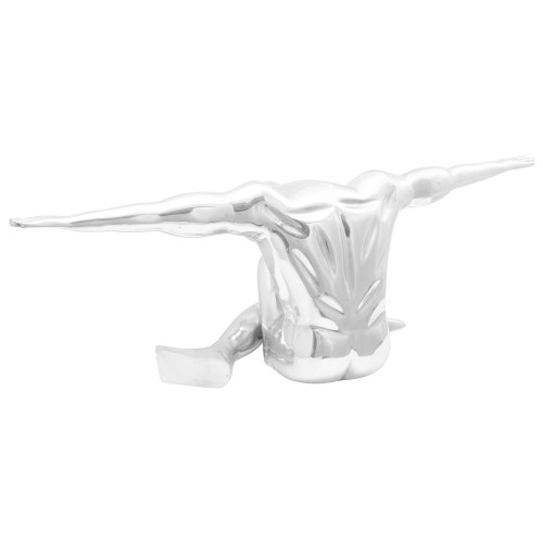 vidaXL Skulptur Silver 91,5 x 32 x 33 cm Aluminium
