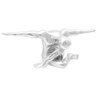 Produktbild för Skulptur Silver 91,5 x 32 x 33 cm Aluminium