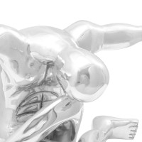 Produktbild för Skulptur Silver 91,5 x 32 x 33 cm Aluminium