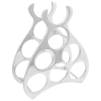 Produktbild för Vinställ Silver 32 x 14 x 37.5 cm Aluminium