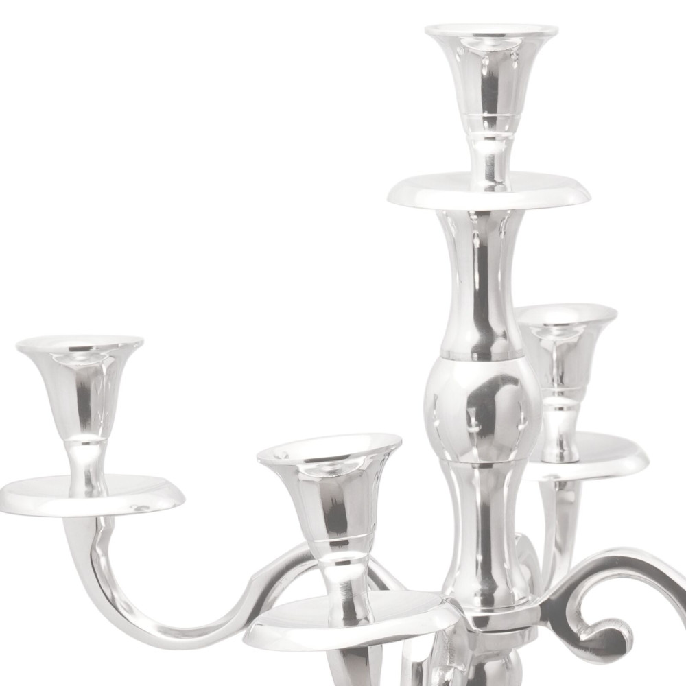 Produktbild för Ljushållare Silver 32 x 32 x 79,5 cm Aluminium