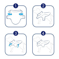 Produktbild för Regnrock för hundar med reflekterande remsor polyester röd xs