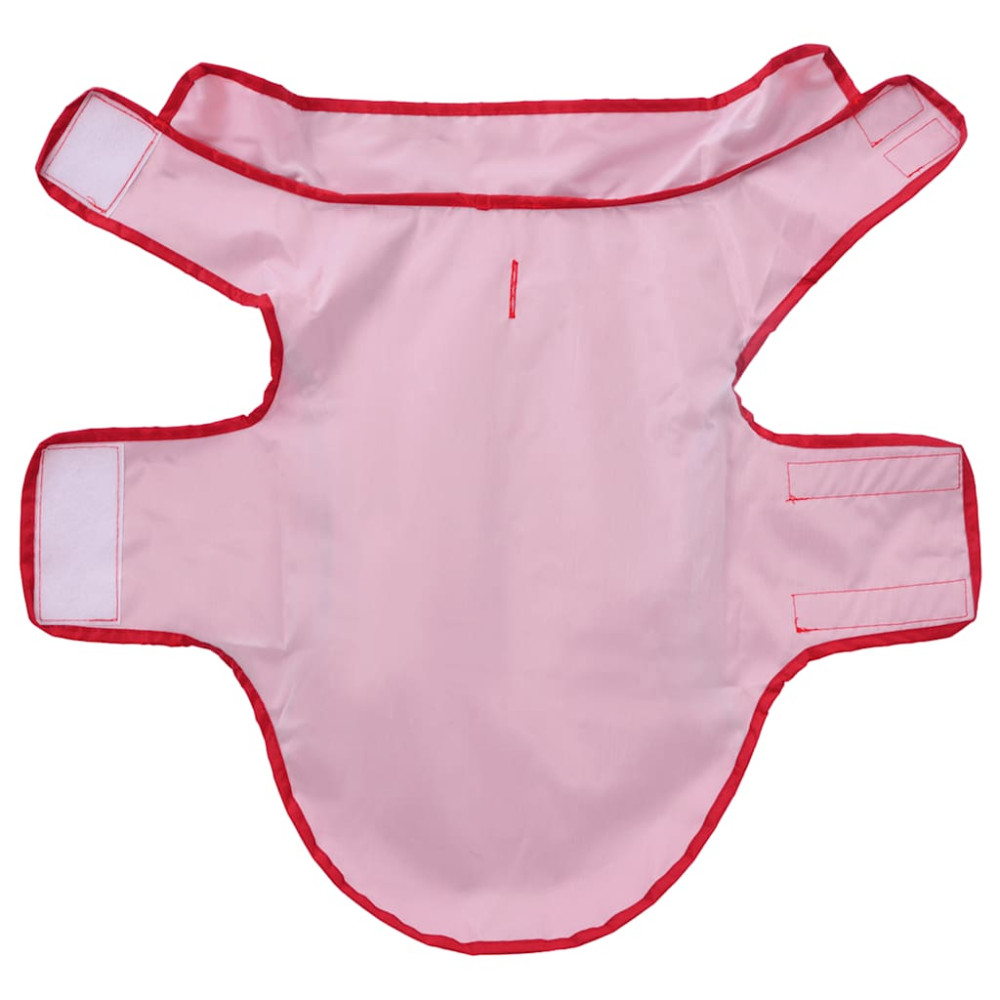 Produktbild för Regnrock för hundar med reflekterande remsor polyester röd xs