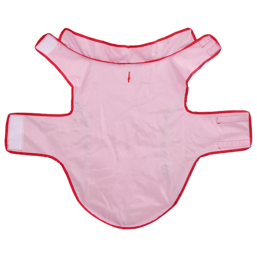 Produktbild för Regnrock för hundar med reflekterande remsor polyester röd L