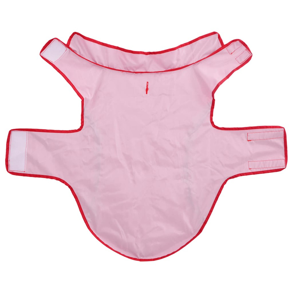 Produktbild för Regnrock för hundar med reflexer polyester röd XL