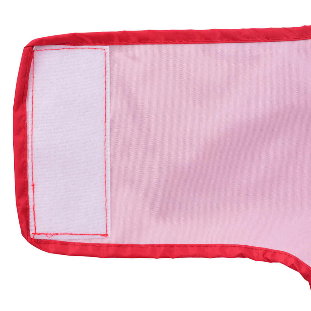 Produktbild för Regnrock för hundar med reflexer polyester röd 2XL