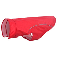 Produktbild för Regnrock för hundar med reflexer polyester röd 2XL