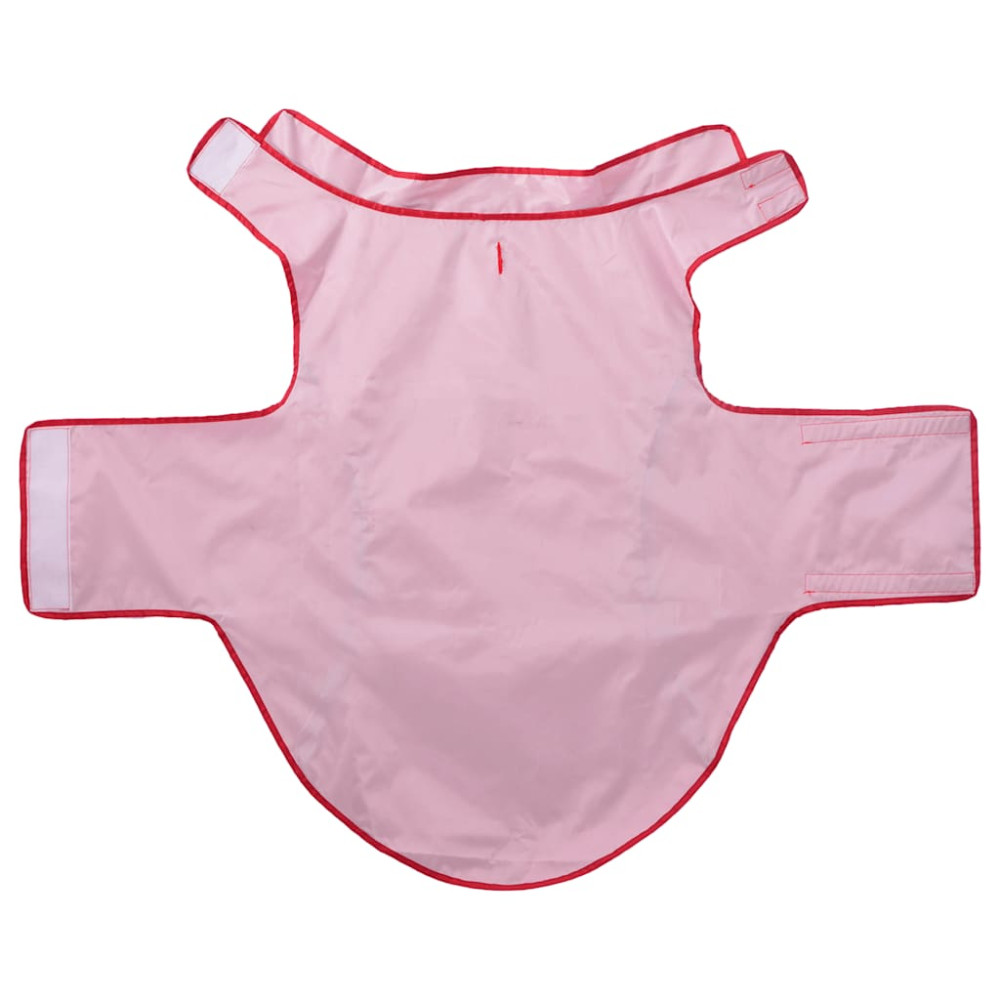 Produktbild för Regnrock för hundar med reflexer polyester röd 3XL