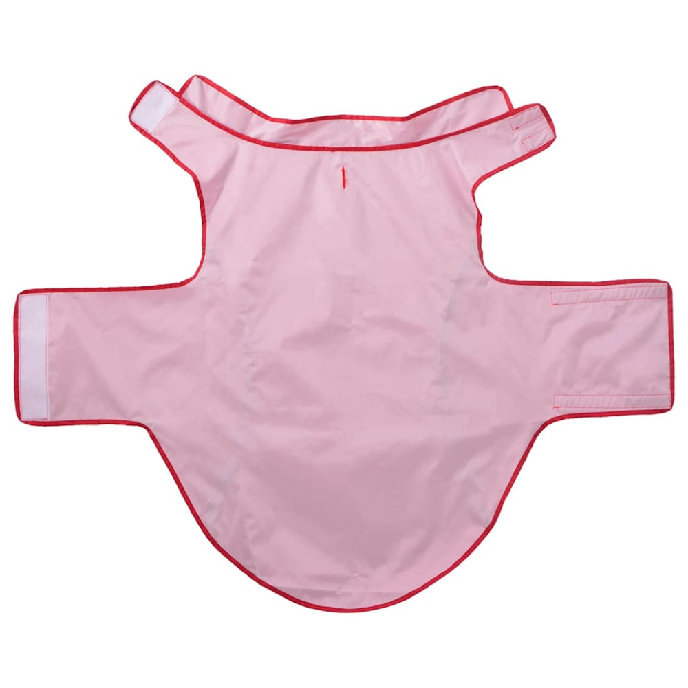 Produktbild för Regnrock för hundar med reflekterande remsor polyester röd 4XL