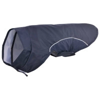 Produktbild för Regnrock för hundar med reflexer polyester marinblå XXS