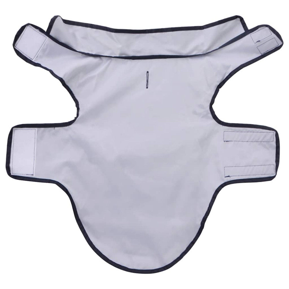 Produktbild för Regnrock för hundar med reflekterande remsor polyester marinblå