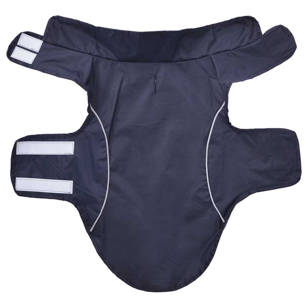 Produktbild för Regnrock för hundar med reflexer polyester marinblå S