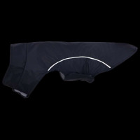 Produktbild för Regnrock för hundar med reflekterande remsor polyester marinblå