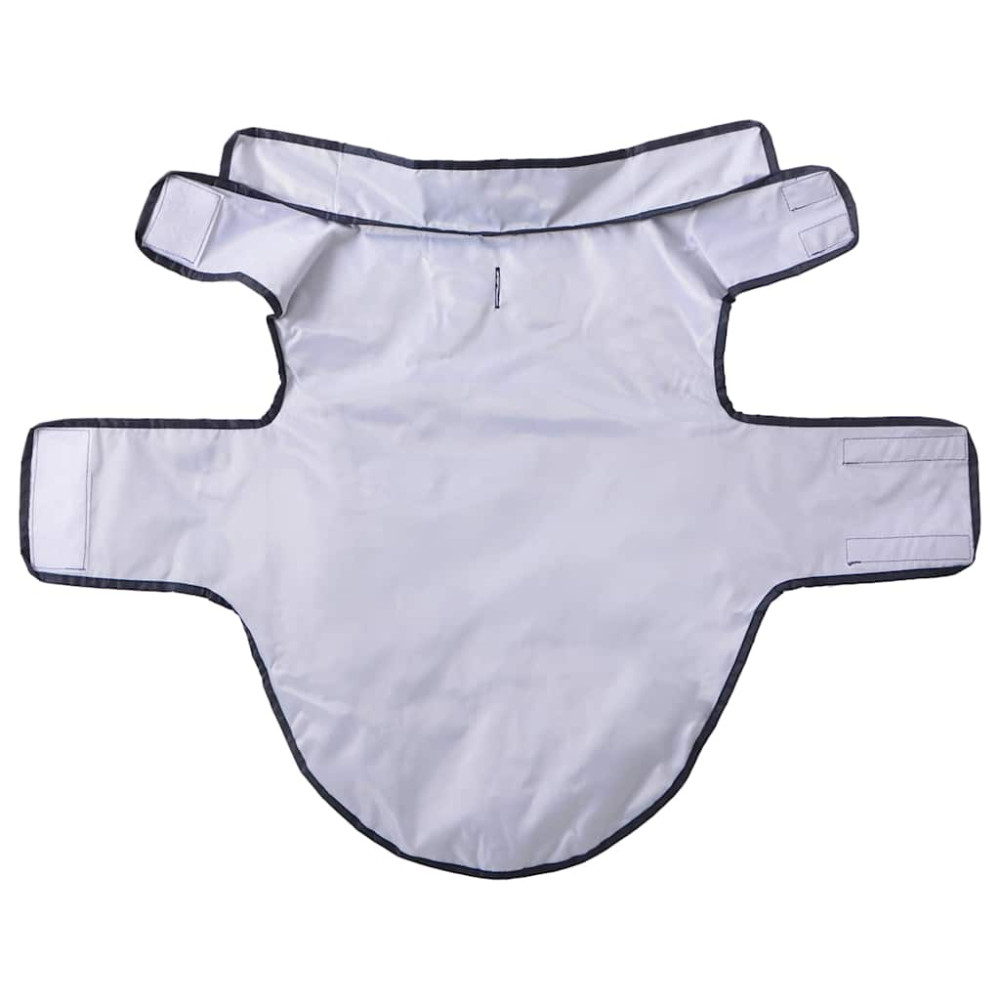 Produktbild för Regnrock för hundar med reflexer polyester marinblå XL