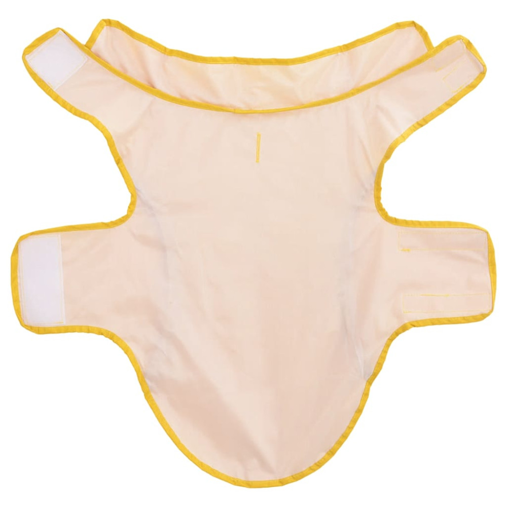 Produktbild för Regnrock för hundar med reflekterande remsor polyester gul s