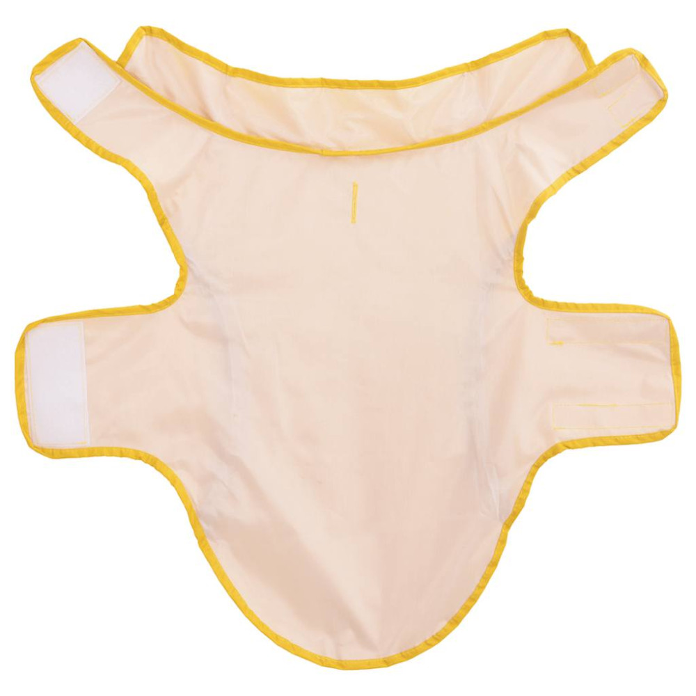Produktbild för Regnrock för hundar med reflexer polyester gul m