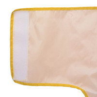 Produktbild för Regnrock för hundar med reflekterande remsor polyester gul L