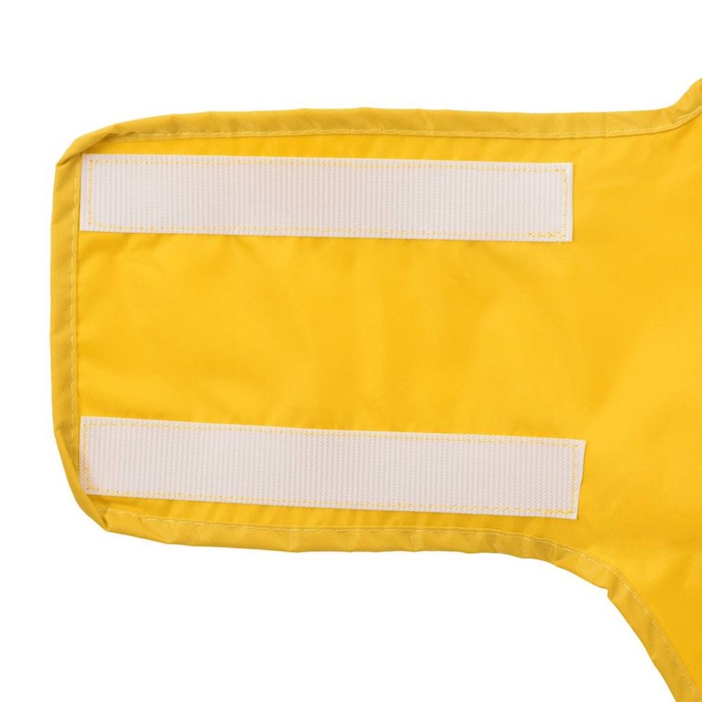 Produktbild för Regnrock för hundar med reflexer polyester gul 2XL
