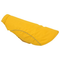 Produktbild för Regnrock för hundar med reflexer polyester gul 4XL