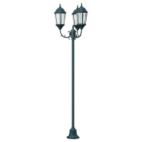 Produktbild för Trädgårdsbelysning Vintage borstad grön 57 x 49 x 241 cm
