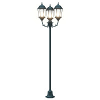 Produktbild för Trädgårdsbelysning Vintage borstad grön 57 x 49 x 241 cm