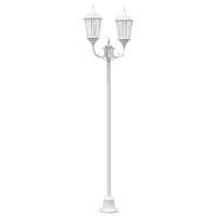 Produktbild för Trädgårdsbelysning Vit 68 x 20 x 235 cm Aluminium och glas