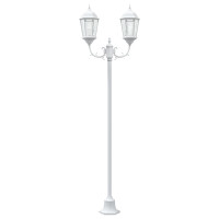 Produktbild för Trädgårdsbelysning Vit 68 x 20 x 235 cm Aluminium och glas