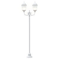 Produktbild för Trädgårdsbelysning Vit 68 x 20 x 235 cm Aluminium och glas