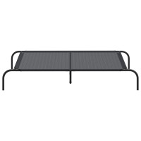 Produktbild för Förhöjd hundbädd svart 130x80x20 cm textilene och stål