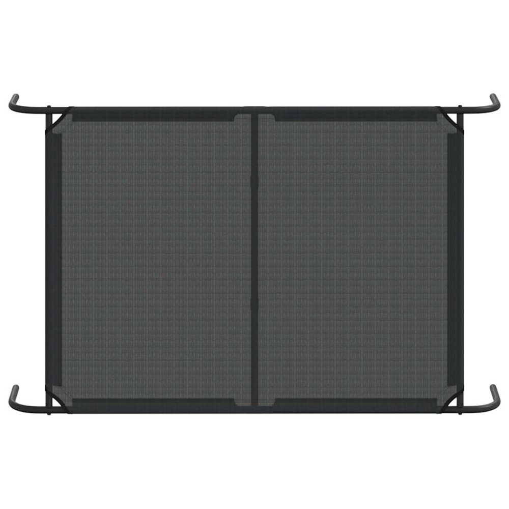 Produktbild för Förhöjd hundbädd svart 130x80x20 cm textilene och stål