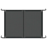 Produktbild för Förhöjd hundbädd svart 130x80x20 cm textilene och stål