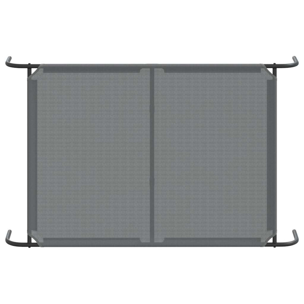 Produktbild för Förhöjd hundsäng grå 130x80x20 cm textilene och stål