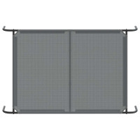 Produktbild för Förhöjd hundsäng grå 130x80x20 cm textilene och stål