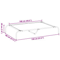 Produktbild för Förhöjd hundsäng grå 130x80x20 cm textilene och stål