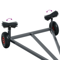 Produktbild för Båktrailer Silver 302 x 107 x 42 cm Stål