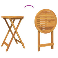 Produktbild för Trädgårds Bistro Set 3 pcs Brun Massivt Akaciaträ