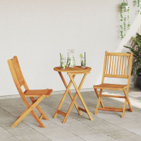 Produktbild för Trädgårds Bistro Set 3 pcs Brun Massivt Akaciaträ