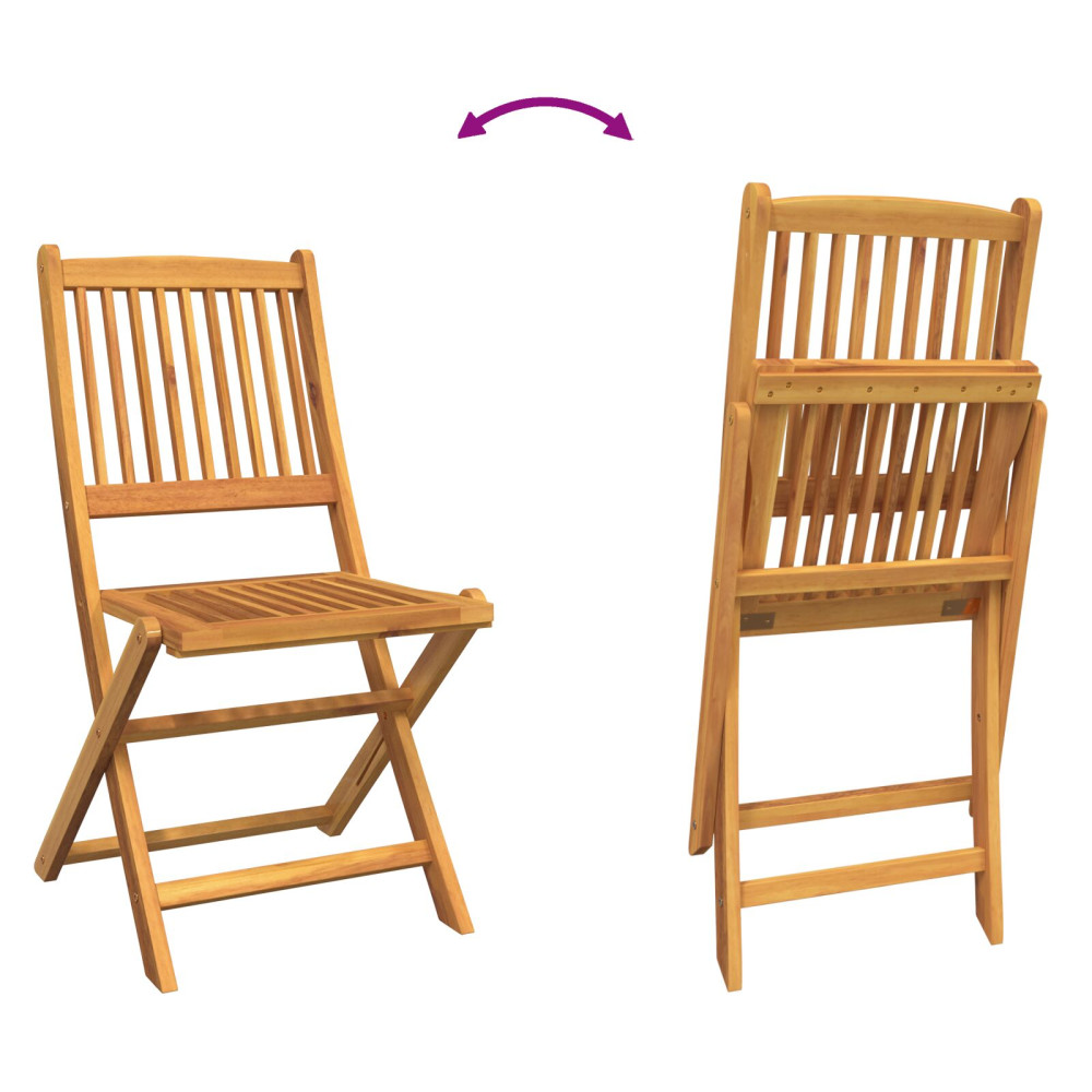 Produktbild för Trädgårds Bistro Set 3 pcs Brun Massivt Akaciaträ