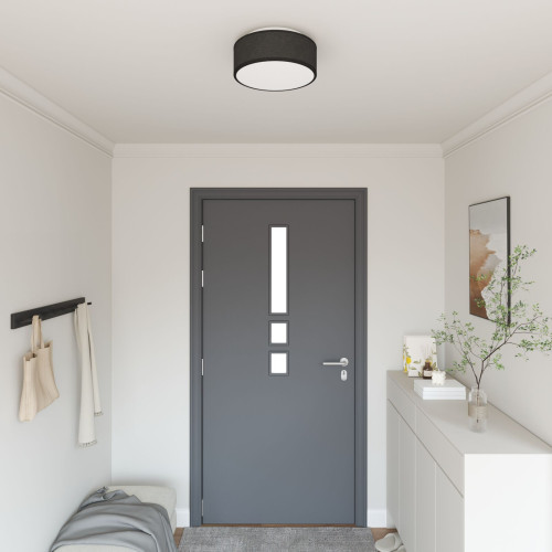 vidaXL Taklampa med strålkastare Svart 30 x 30 x 13,5 cm tyg