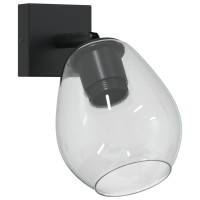 Produktbild för Takspotlight Svart 13 x 13 x 26 cm Glas och Metall